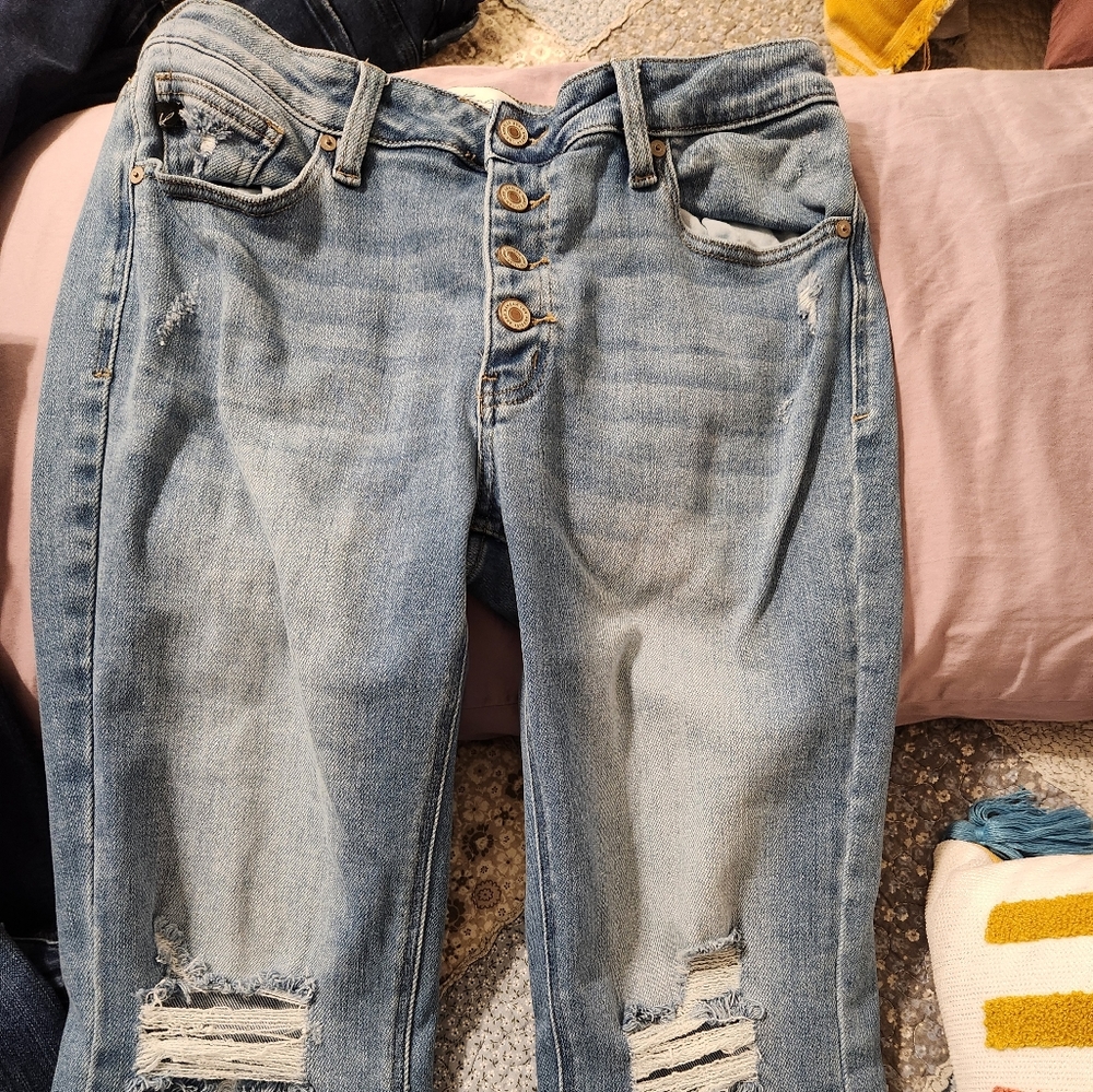 Kancan light blue distressed jeans